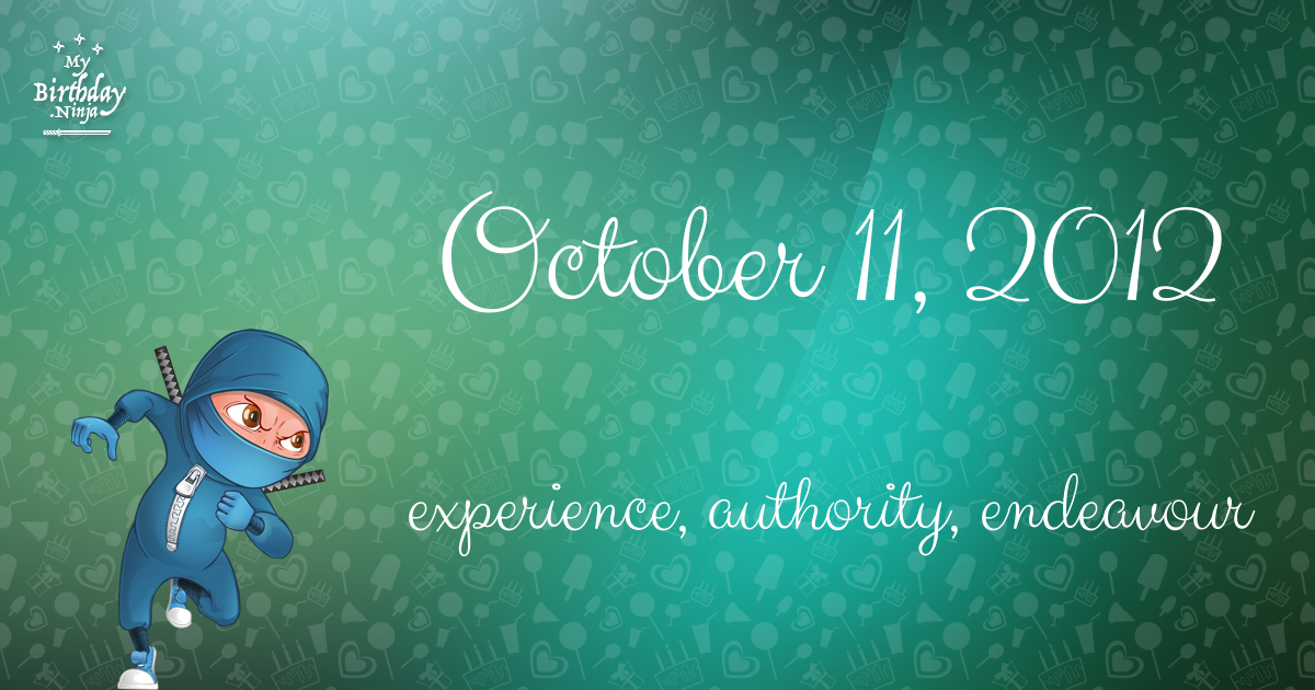 October 11, 2012 Birthday Ninja Poster