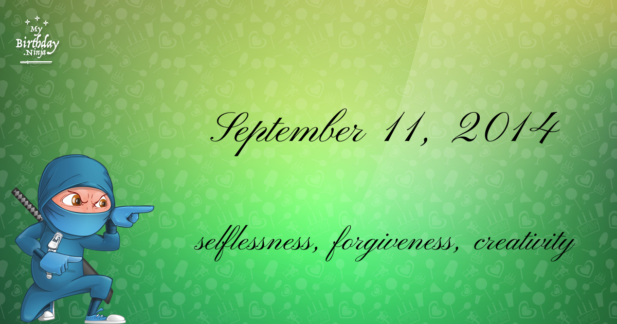 September 11, 2014 Birthday Ninja Poster