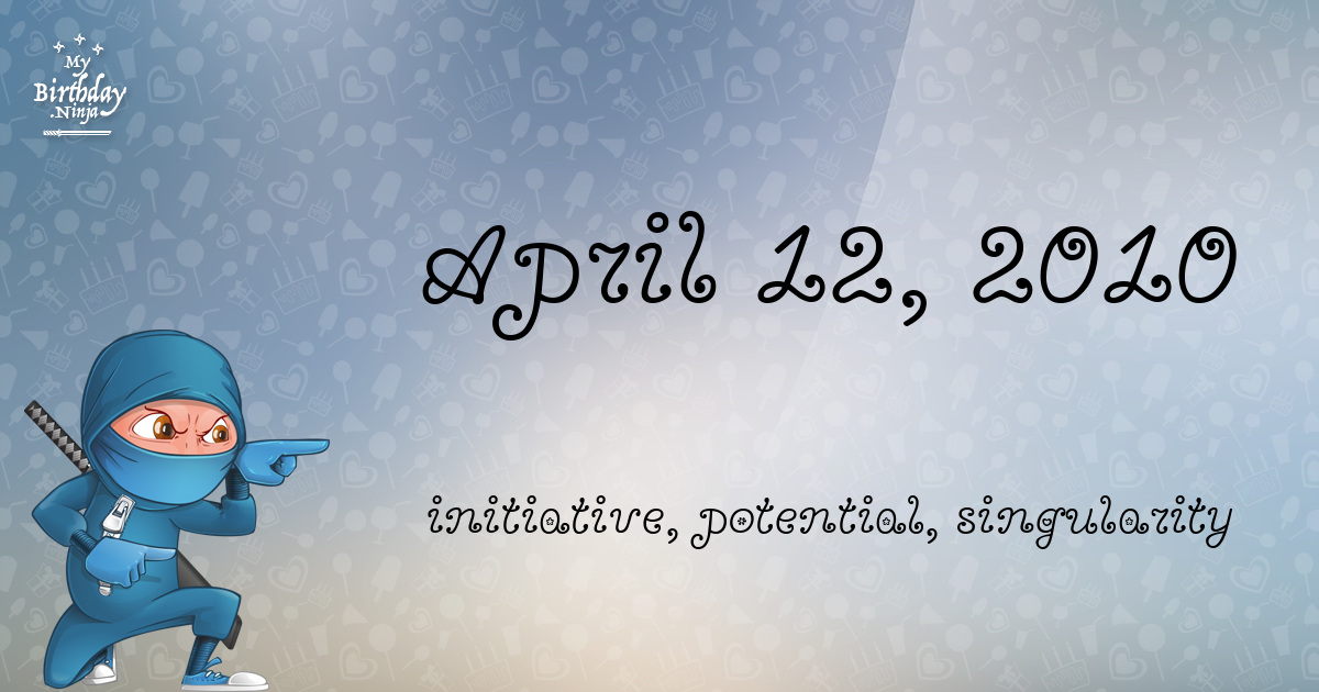 April 12, 2010 Birthday Ninja Poster