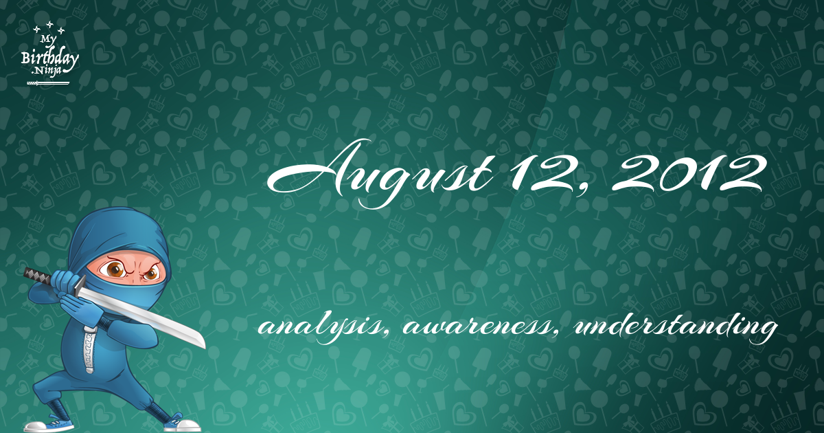 August 12, 2012 Birthday Ninja Poster