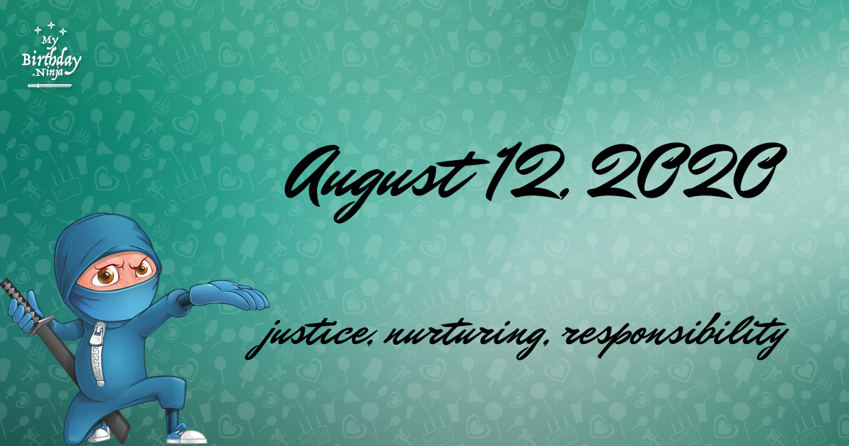 August 12, 2020 Birthday Ninja Poster