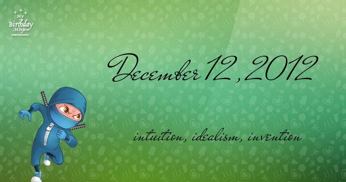 December 12, 2012 Birthday Ninja Poster