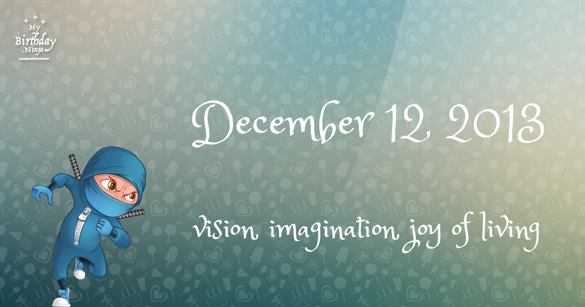 December 12, 2013 Birthday Ninja Poster