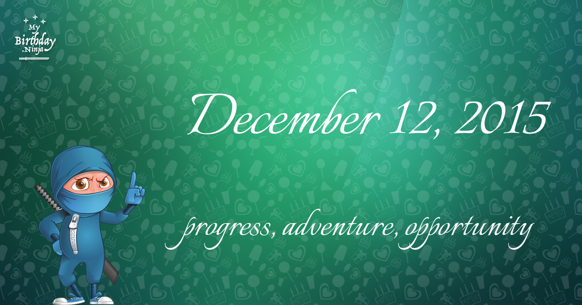 December 12, 2015 Birthday Ninja Poster