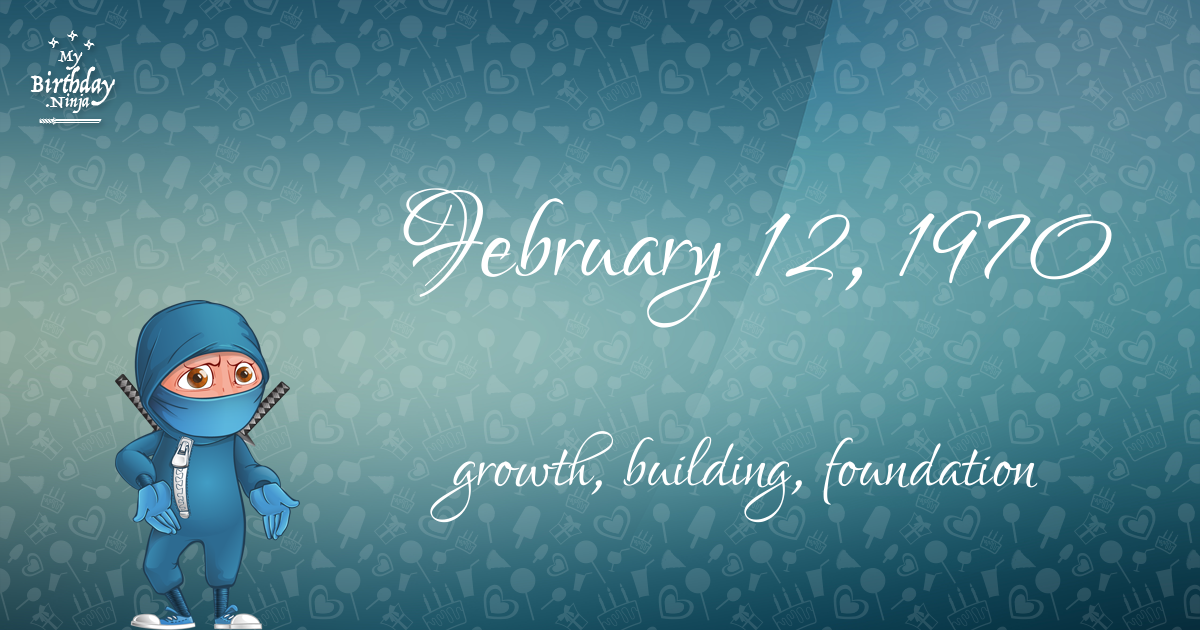 February 12, 1970 Birthday Ninja Poster
