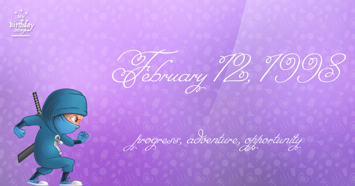 February 12, 1998 Birthday Ninja Poster