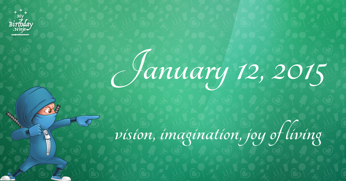 January 12, 2015 Birthday Ninja Poster