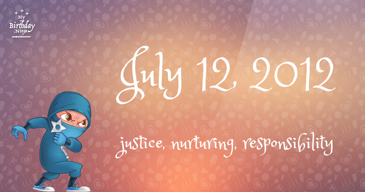 July 12, 2012 Birthday Ninja Poster