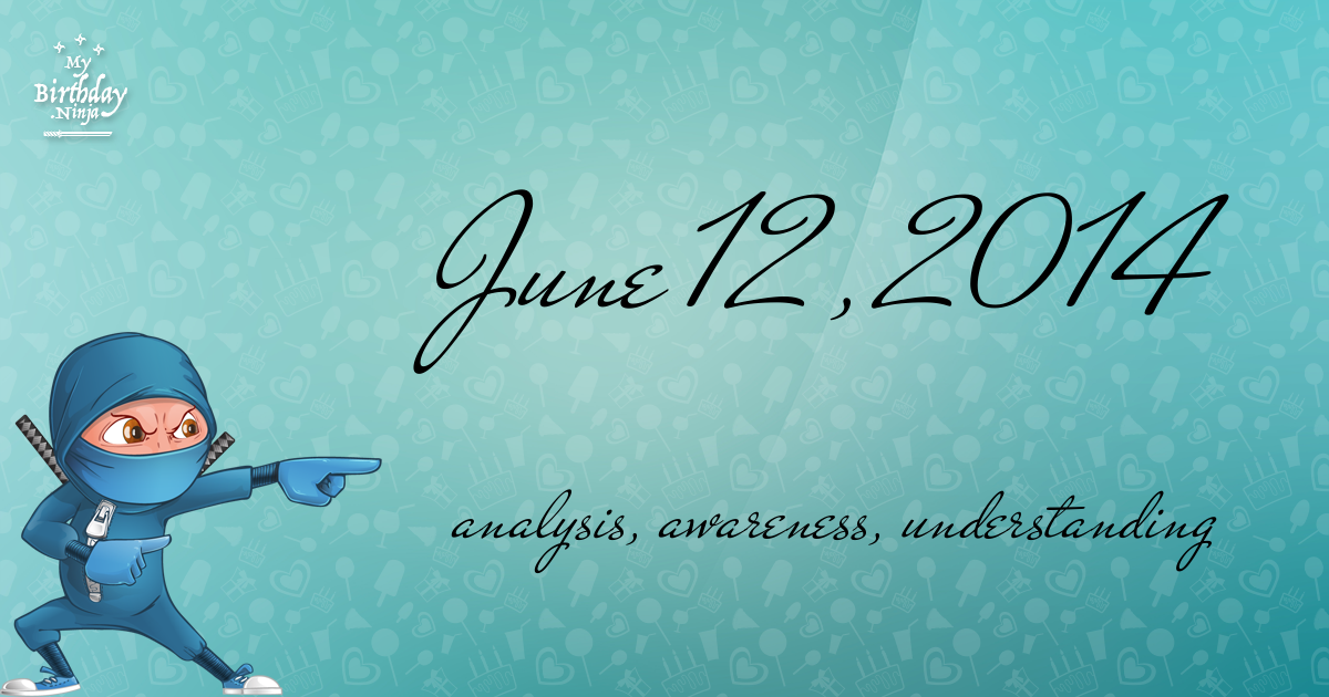 June 12, 2014 Birthday Ninja Poster