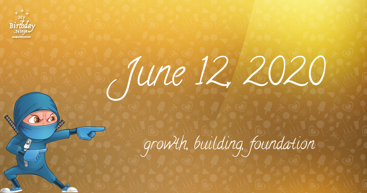 June 12, 2020 Birthday Ninja Poster