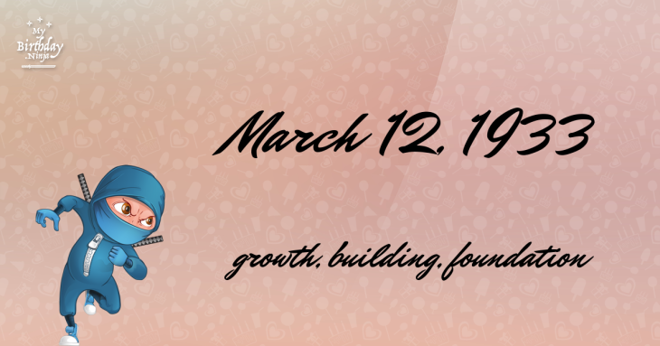 March 12, 1933 Birthday Ninja