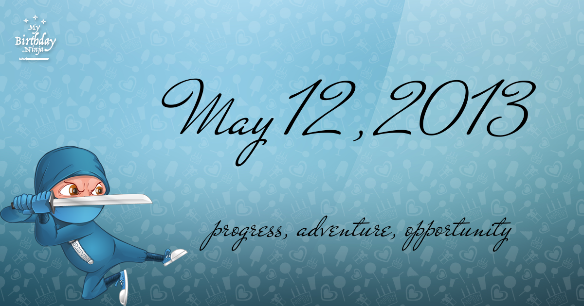 May 12, 2013 Birthday Ninja Poster