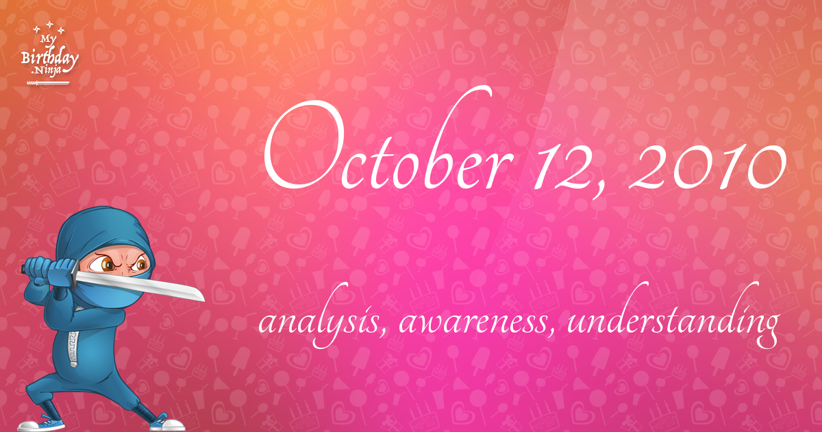 October 12, 2010 Birthday Ninja Poster