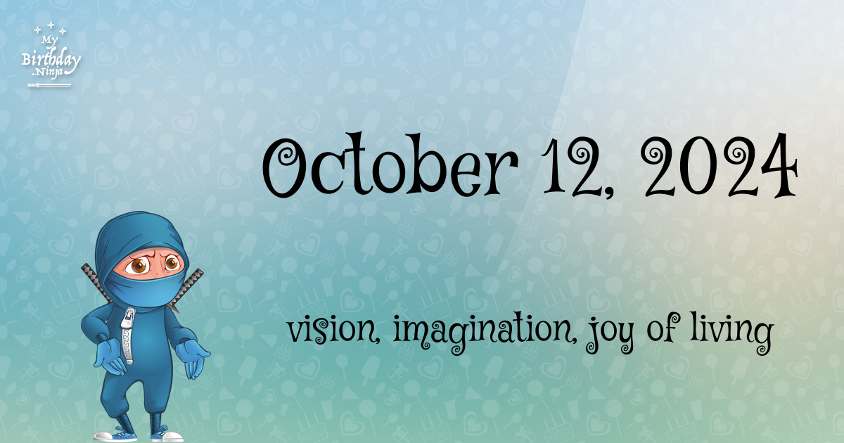 October 12, 2024 Birthday Ninja Poster