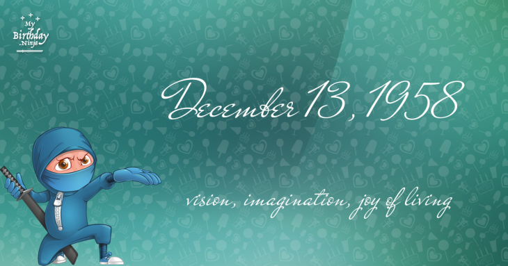 December 13, 1958 Birthday Ninja