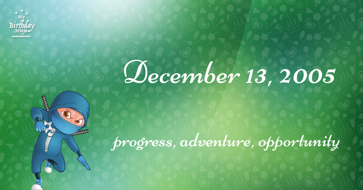 December 13, 2005 Birthday Ninja Poster