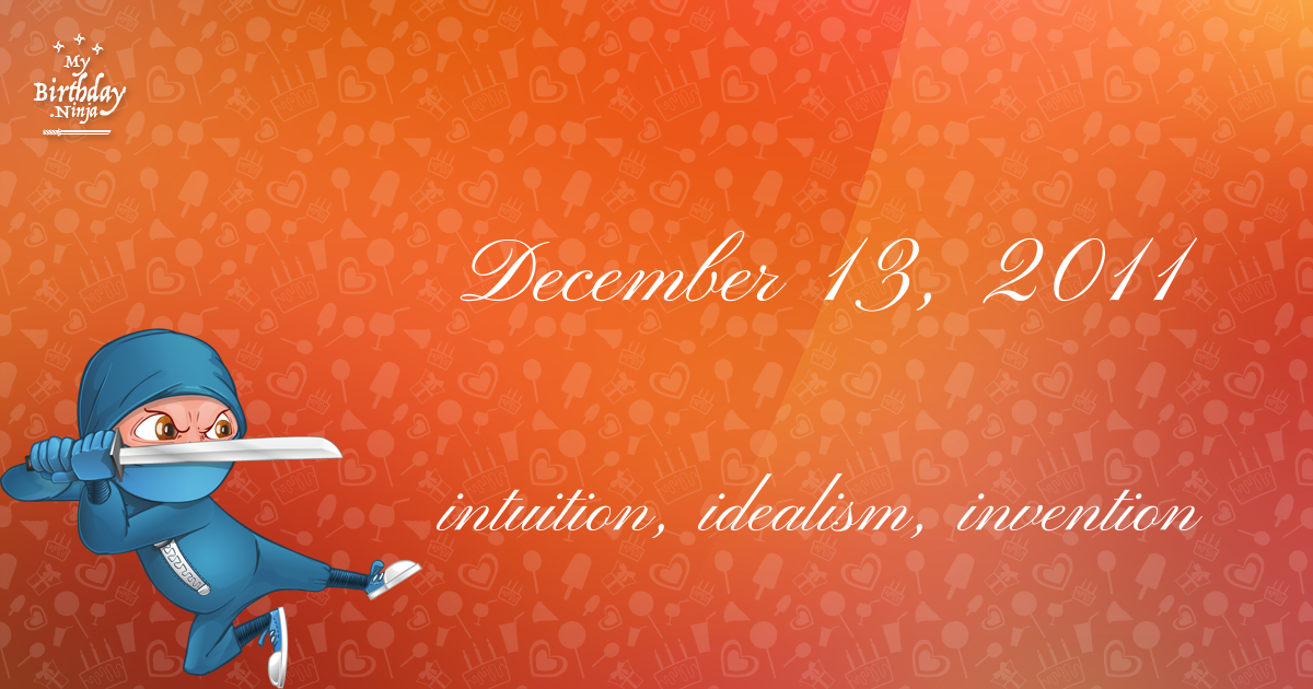 December 13, 2011 Birthday Ninja Poster