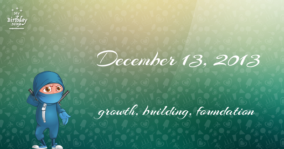 December 13, 2013 Birthday Ninja Poster