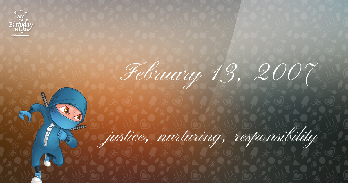 February 13, 2007 Birthday Ninja Poster
