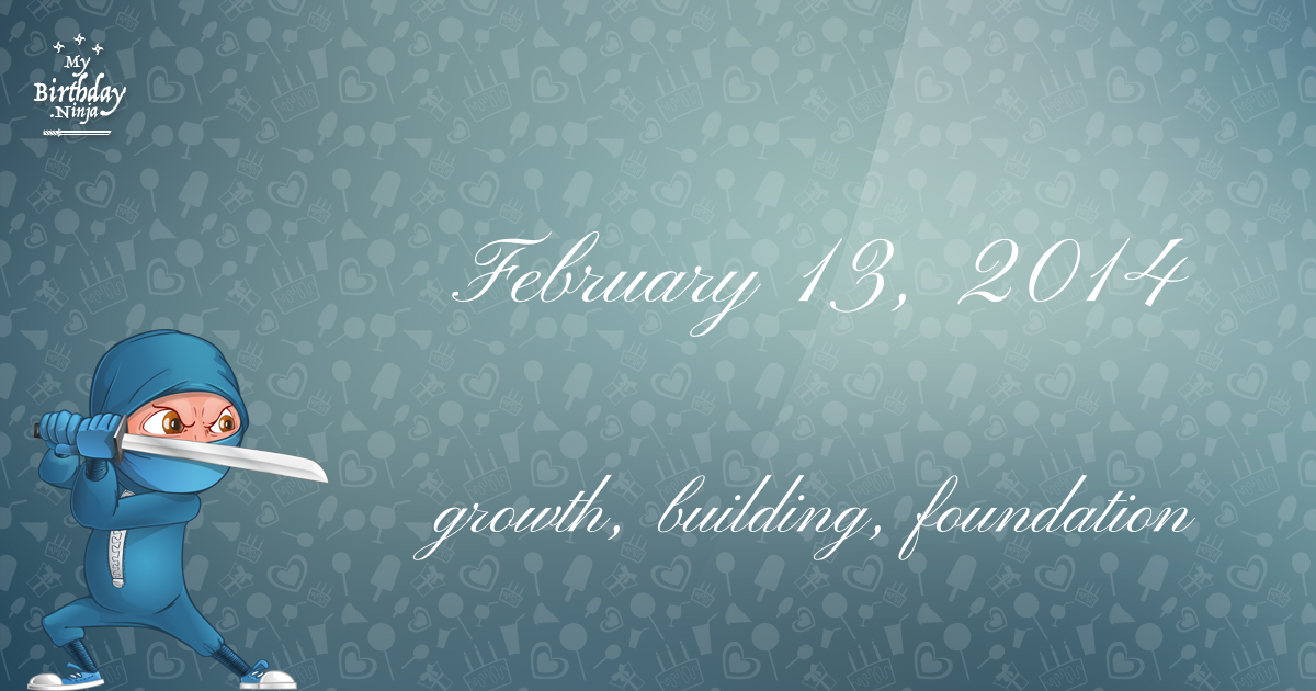 February 13, 2014 Birthday Ninja Poster