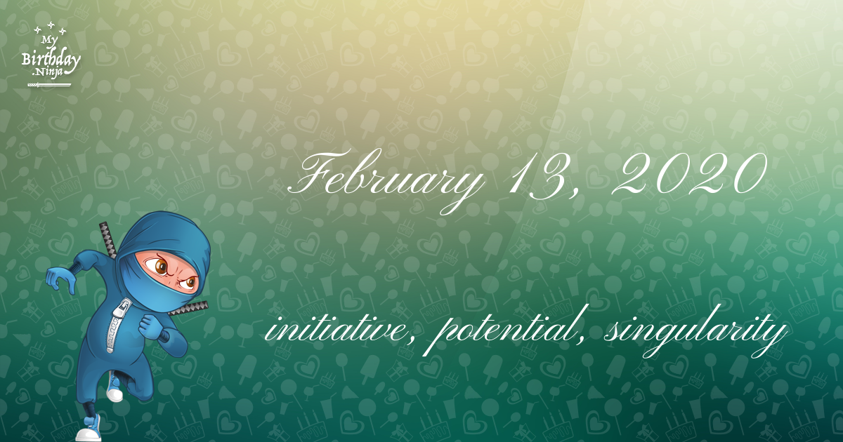 February 13, 2020 Birthday Ninja Poster