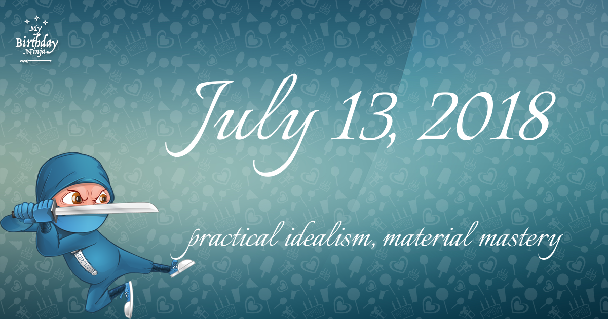 July 13, 2018 Birthday Ninja Poster