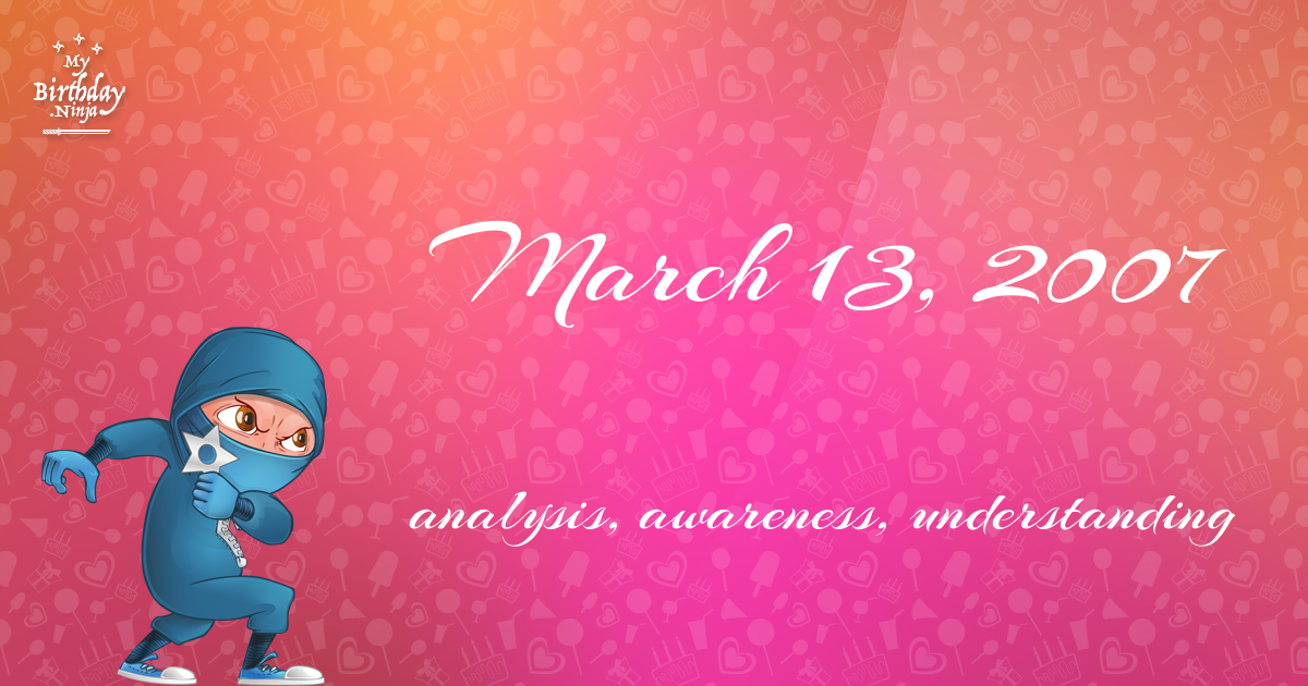 March 13, 2007 Birthday Ninja Poster