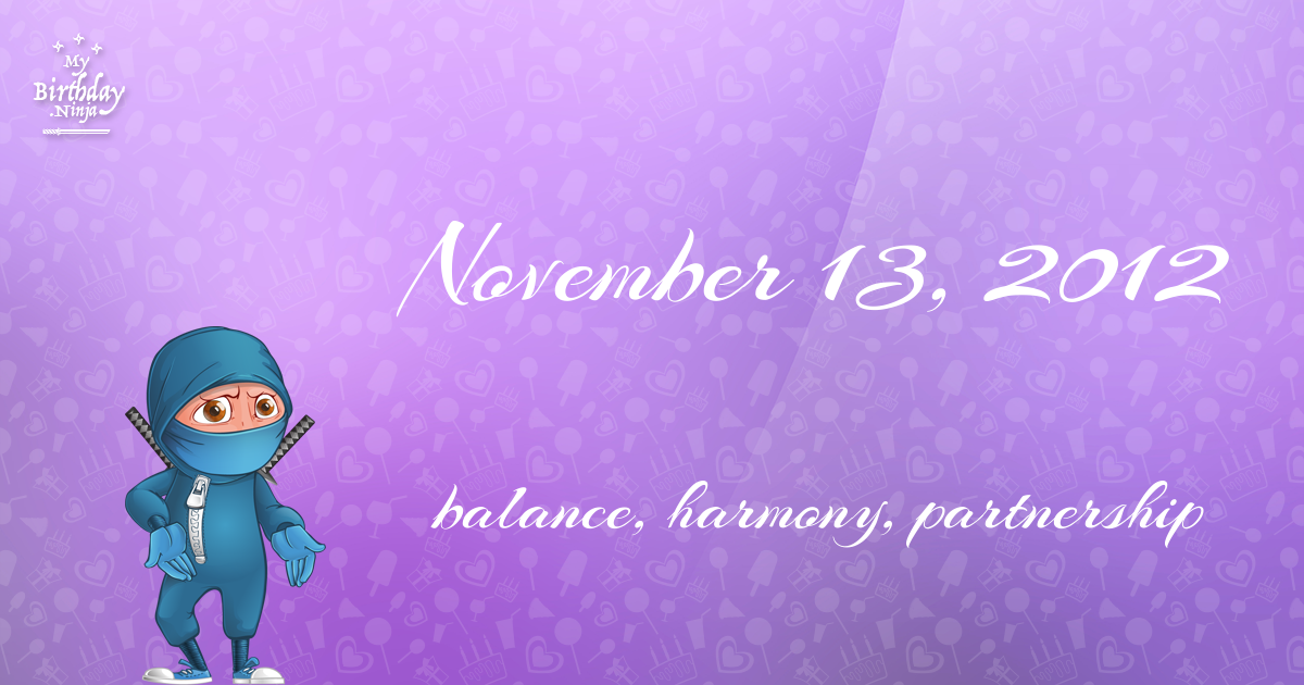 November 13, 2012 Birthday Ninja Poster