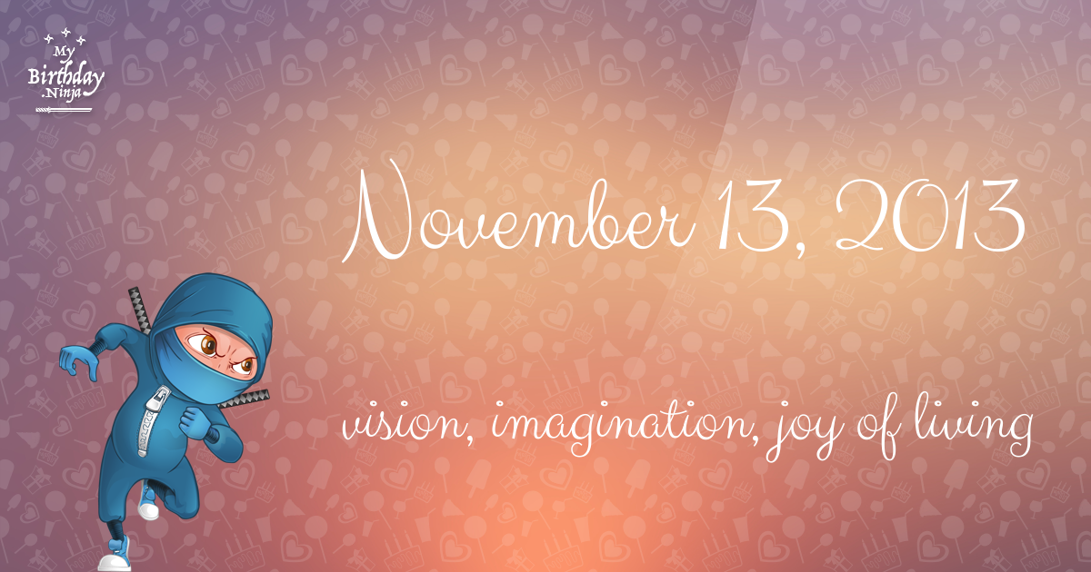 November 13, 2013 Birthday Ninja Poster