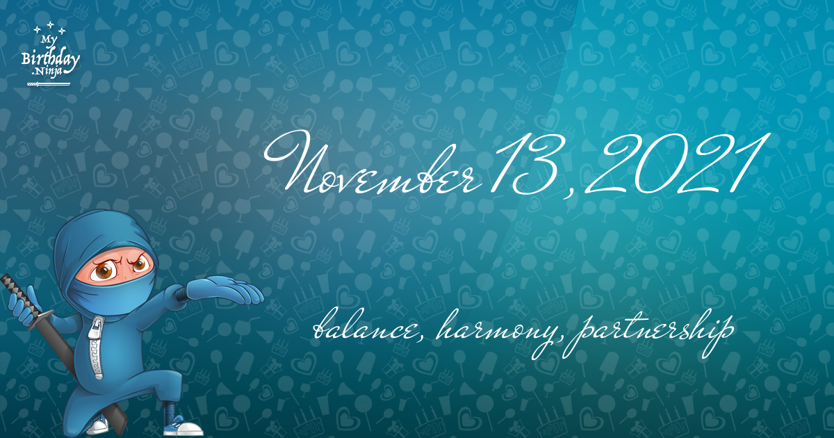 November 13, 2021 Birthday Ninja Poster