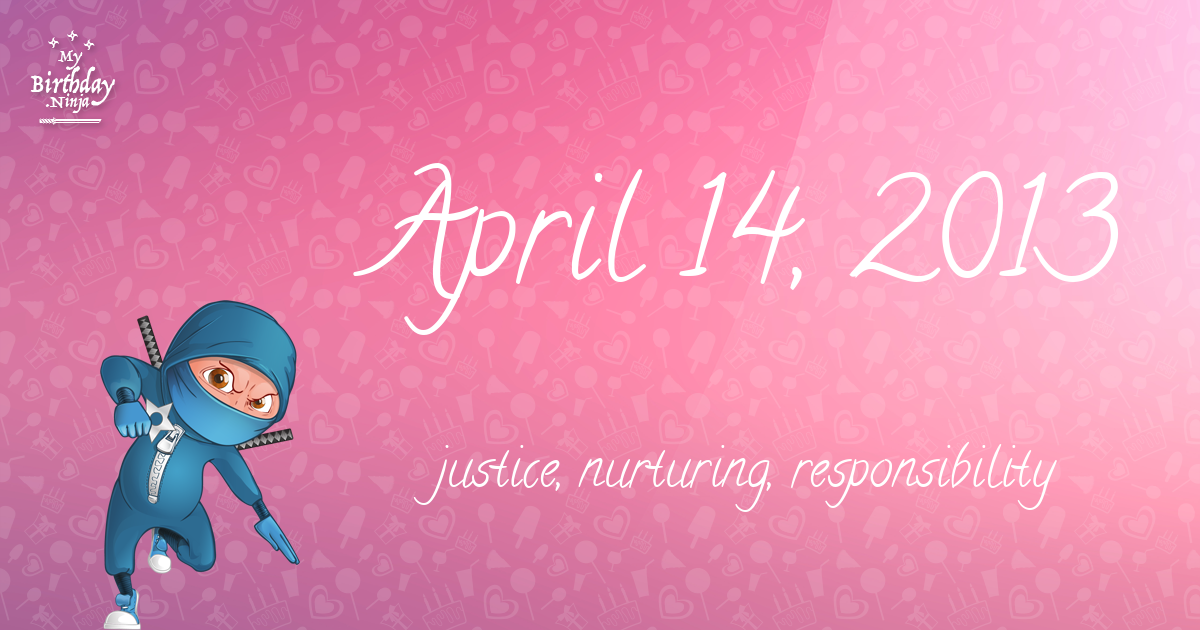 April 14, 2013 Birthday Ninja Poster