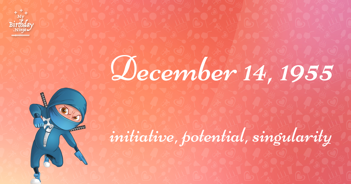 December 14, 1955 Birthday Ninja Poster