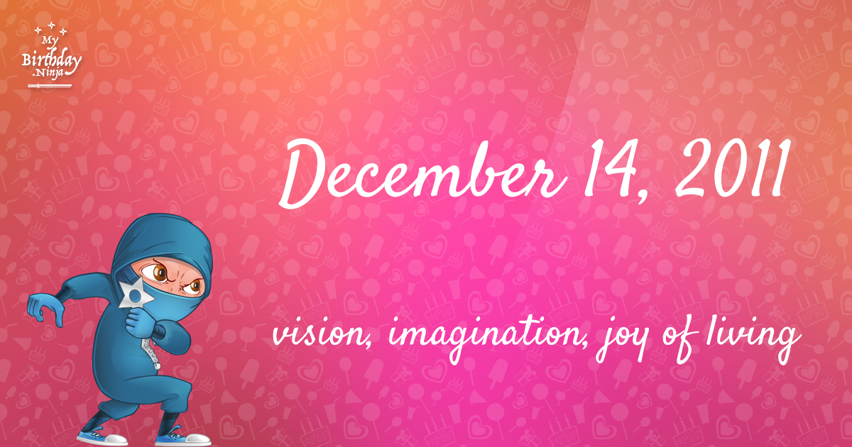 December 14, 2011 Birthday Ninja Poster
