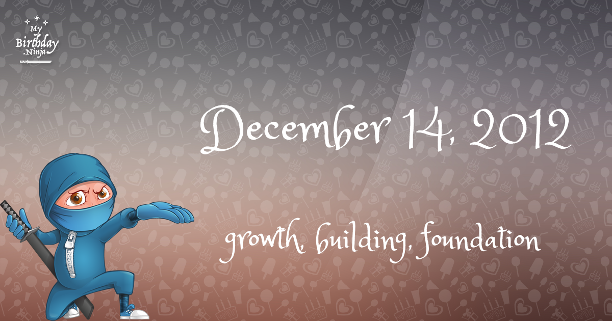 December 14, 2012 Birthday Ninja Poster