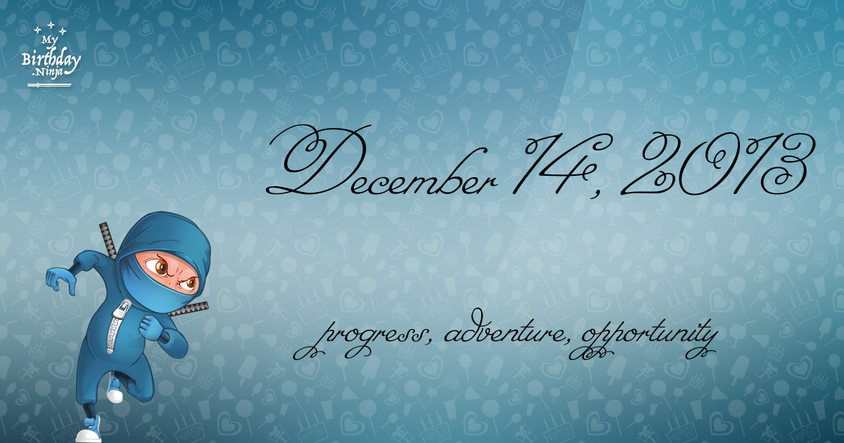 December 14, 2013 Birthday Ninja Poster