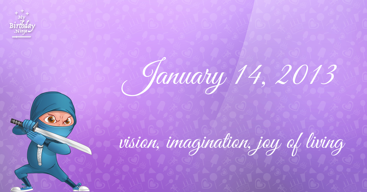 January 14, 2013 Birthday Ninja Poster