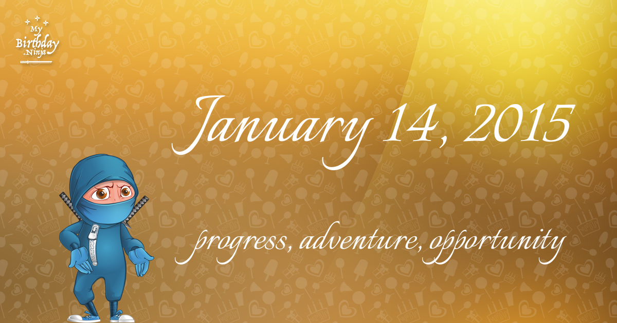 January 14, 2015 Birthday Ninja Poster