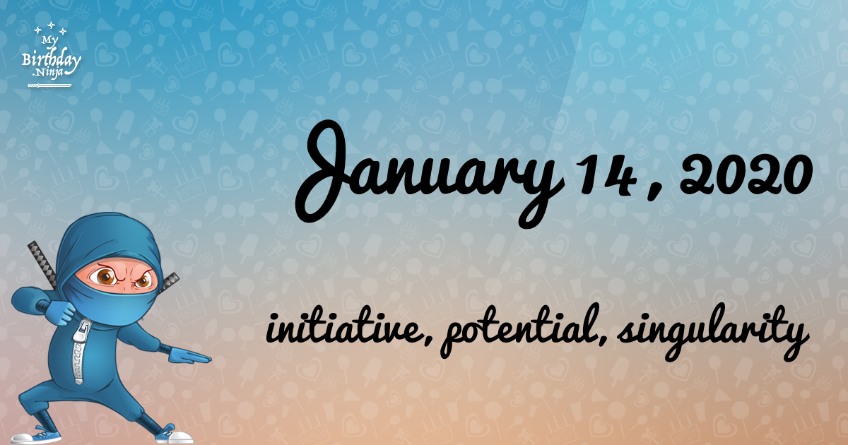 January 14, 2020 Birthday Ninja Poster