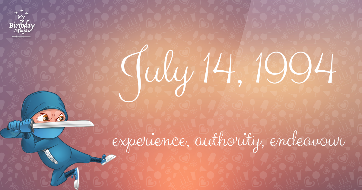 July 14, 1994 Birthday Ninja Poster