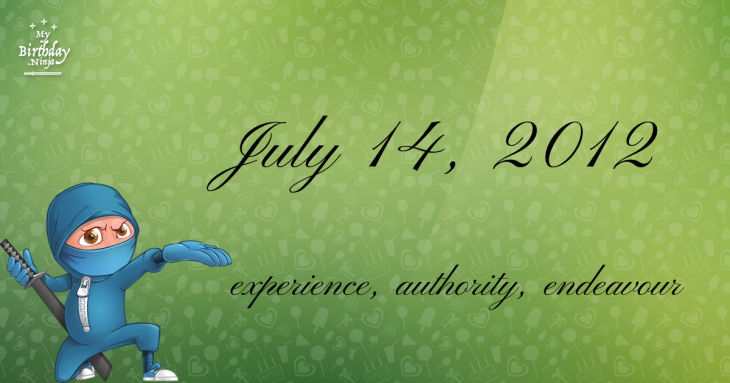 July 14, 2012 Birthday Ninja