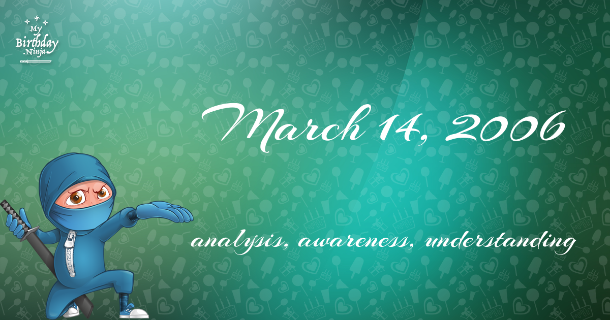 March 14, 2006 Birthday Ninja Poster