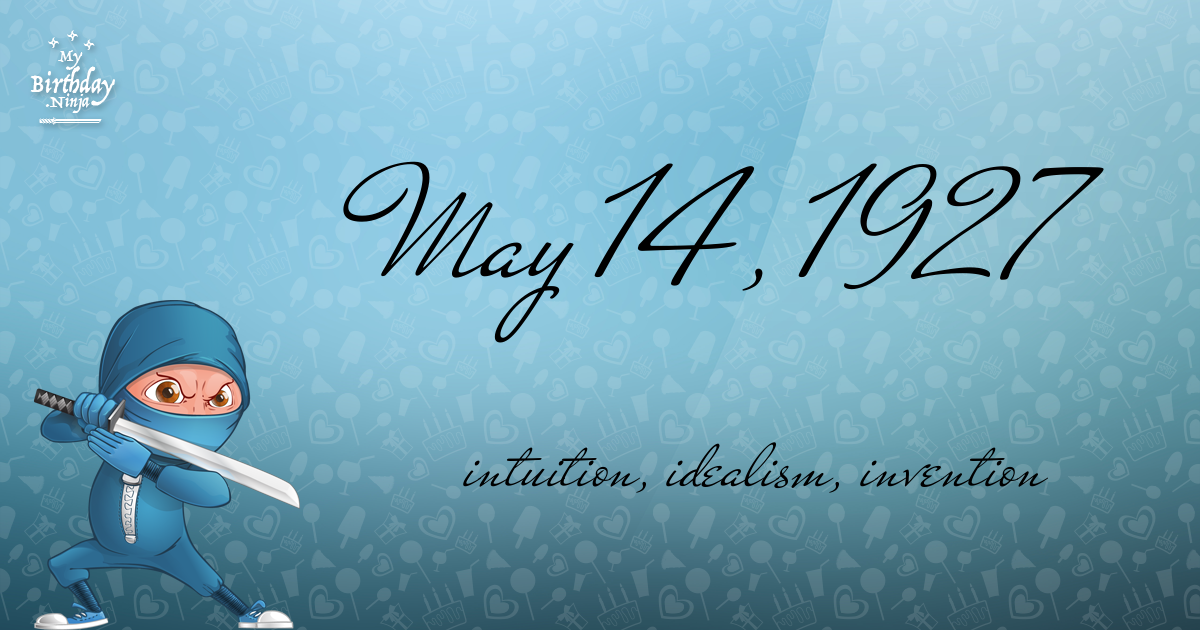 May 14, 1927 Birthday Ninja Poster