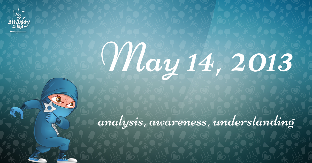 May 14, 2013 Birthday Ninja Poster