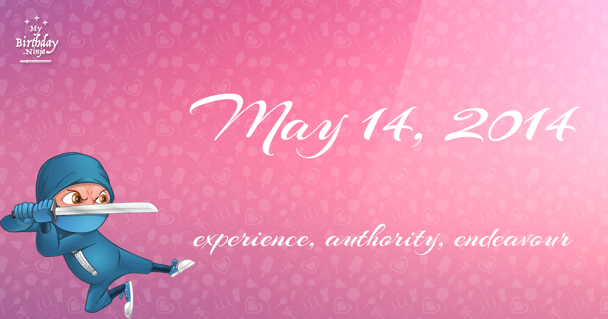 May 14, 2014 Birthday Ninja Poster