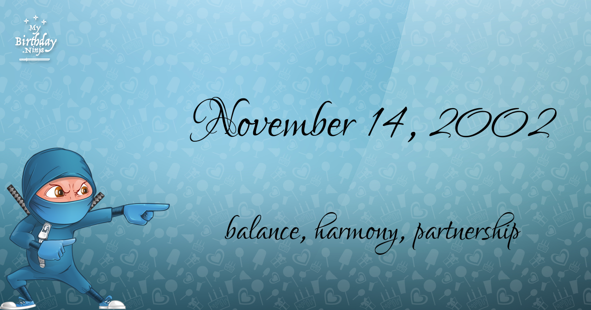 November 14, 2002 Birthday Ninja Poster