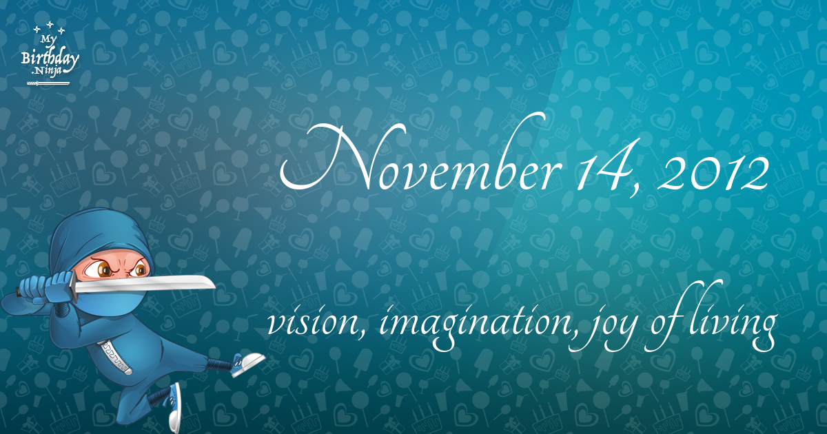 November 14, 2012 Birthday Ninja Poster