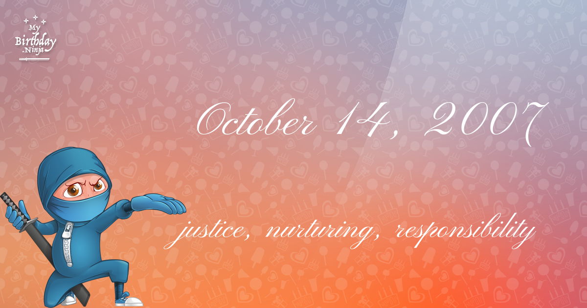 October 14, 2007 Birthday Ninja Poster