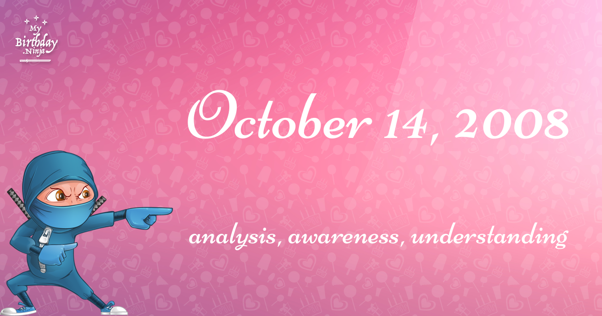 October 14, 2008 Birthday Ninja Poster