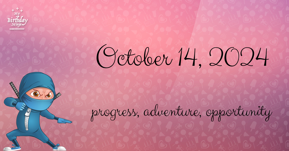 October 14, 2024 Birthday Ninja Poster