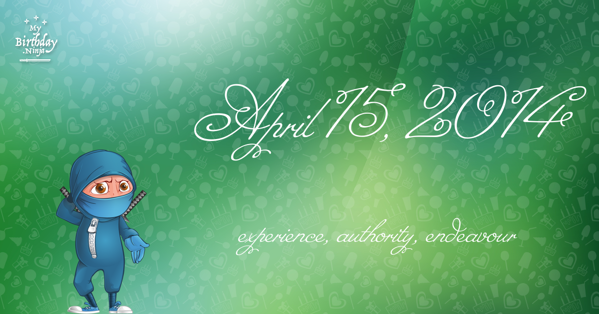 April 15, 2014 Birthday Ninja Poster